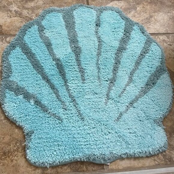 NEW  Seashell Bathroom Rugs and Mat Cute Beach Bath Mat - Picture 2 of 9